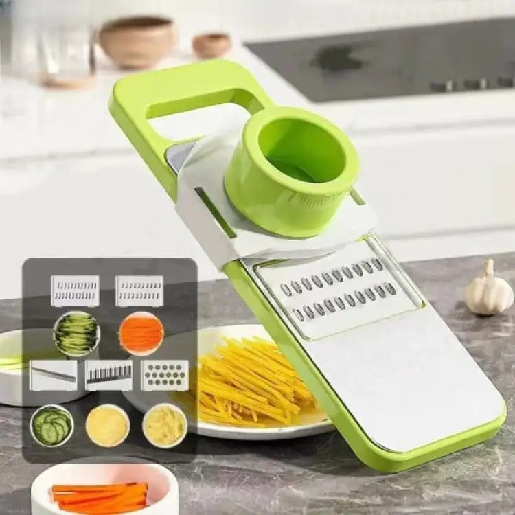 5-in-1 Multifunctional Stainless Steel Vegetable Slicer with Hand Guard