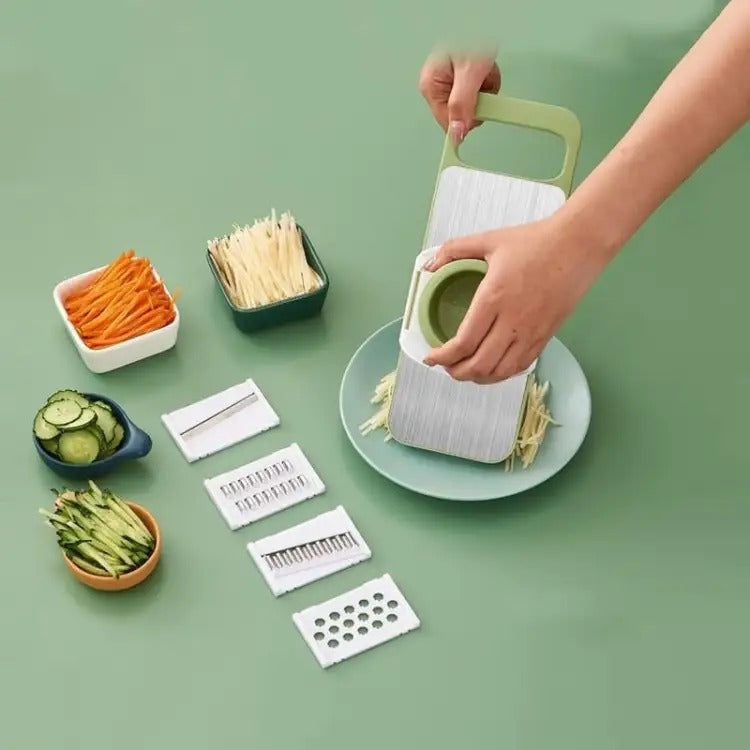 5-in-1 Multifunctional Stainless Steel Vegetable Slicer with Hand Guard